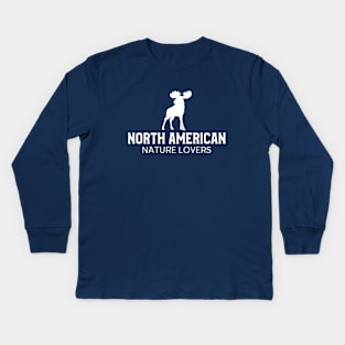 North American Nature Lovers Kids Long Sleeve T-Shirt